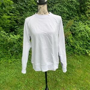 NWOT Avia Boys white sweatshirt with black stripes